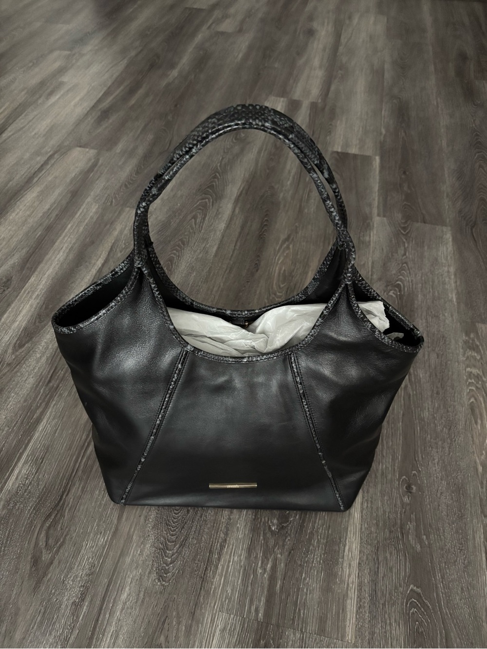 ⚜️BRAHMIN Leather Braided-Handle Tote - NWT